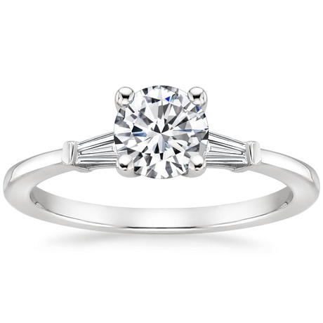 Platinum Tapered Baguette Diamond Bridal Set