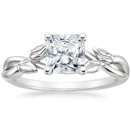 18K White Gold Budding Willow Ring with Winding Willow Ring