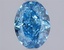 1.75 Ct. Fancy Vivid Blue Blue Oval Lab Grown Diamond