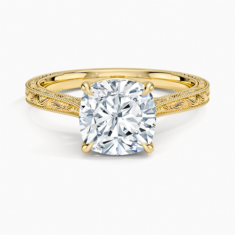Engraved Engagement Ring - Elsie