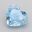 3.0 Ct. Fancy Vivid Blue Heart Lab Grown Diamond