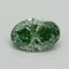 0.57 Ct. Fancy Vivid Pacific Green Oval Lab Grown Diamond