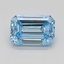 0.32 Ct. Fancy Intense Blue Emerald Lab Grown Diamond