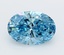 3.04 Ct. Fancy Vivid  Blue Oval Lab Grown Diamond