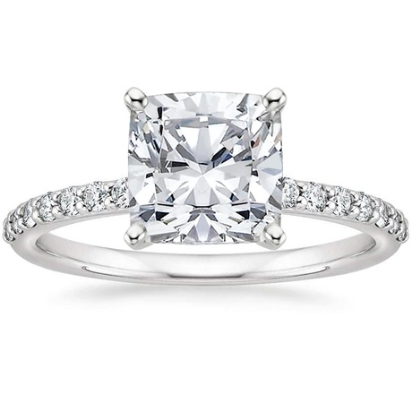 18K White Gold Petite Shared Prong Bridal Set (1/2 ct. tw.)