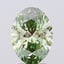 3.00 Ct. Fancy Vivid Green Oval Lab Grown Diamond
