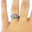 The Myrtle Ring, smalltop view on a hand