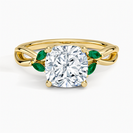 Engagement Ring With Emeralds