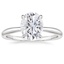 18K White Gold Freesia 2mm Solitaire Ring, smalltop view
