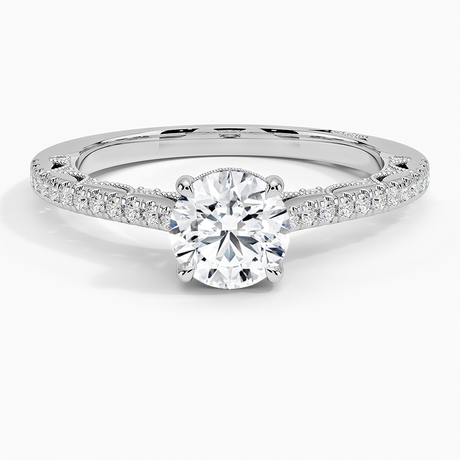 Tacori Lunetta Crescent Cathedral Diamond Ring