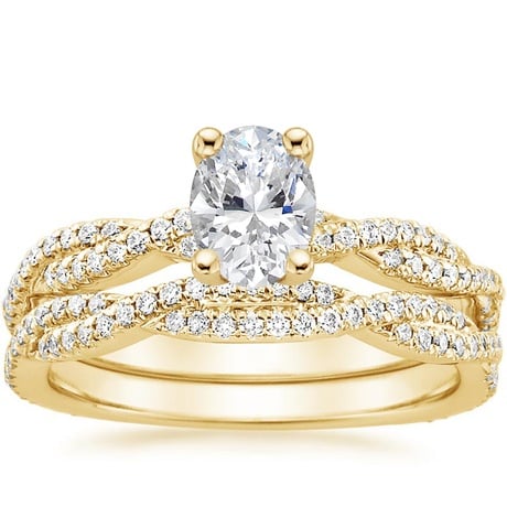 18K Yellow Gold Petite Luxe Twisted Vine Bridal Set (1/2 ct. tw.)