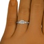 The Luisa Ring, smallzoomed in top view on a hand