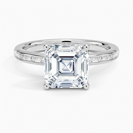 18K White Gold Tabitha Channel Set Baguette Diamond Ring