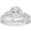 18K White Gold Luxe Secret Garden Diamond Ring (3/4 ct. tw.) with Winding Willow Ring