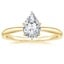 18K Yellow Gold Freesia 2mm Solitaire Ring, smalltop view