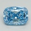 2.00 Ct. Fancy Vivid Blue Cushion Lab Grown Diamond