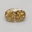 1.01 Ct. Fancy Vivid Brownish Yellow Oval Lab Grown Diamond