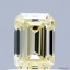 0.67 Ct. Fancy Light Yellow Emerald Lab Grown Diamond