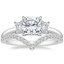 Platinum Rhiannon Diamond Ring (1/4 ct. tw.) with Elongated Luxe Flair Diamond Ring