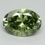 2.29 Ct. Fancy Vivid Green Oval Lab Grown Diamond