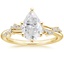18K Yellow Gold Pirouette Twist Diamond Ring, smalltop view