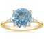 18K Yellow Gold Aria Three Stone Diamond Ring (1/10 ct. tw.), smalltop view