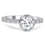 Custom Round Flush Set Engagement Ring
