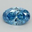 5.10 Ct. Fancy Vivid Blue Oval Lab Grown Diamond