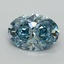 1.51 Ct. Fancy Vivid Blue Oval Lab Grown Diamond