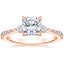 14K Rose Gold Tapered Luxe Aria Three Stone Diamond Ring (1/5 ct. tw.), smalltop view