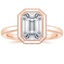 14K Rose Gold Blair Bezel Ring, smalltop view