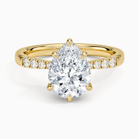 18K Yellow Gold Bella Hidden Halo Diamond Ring (1/5 ct. tw.)