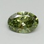 0.52 Ct. Fancy Vivid Green Oval Lab Grown Diamond
