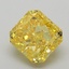 0.85 Ct. Fancy Vivid  Yellow Radiant Lab Grown Diamond
