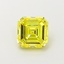 0.73 Ct. Fancy Vivid  Yellow Asscher Lab Grown Diamond