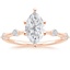 14K Rose Gold Aimee 1.4mm Diamond Ring, smalltop view