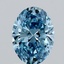 1.53 Ct. Fancy Vivid Blue Oval Lab Grown Diamond