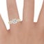 18K Yellow Gold Willow Three Stone Diamond Ring (1/3 ct. tw.), smallzoomed in top view on a hand