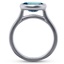 Brushed Horizontally Set Sapphire Ring, smallside view