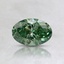 0.52 Ct. Fancy Vivid Pacific Green Oval Lab Grown Diamond, smalltop view