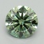 5.07 Ct. Fancy Vivid Green Round Lab Grown Diamond