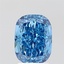 2.02 Ct. Fancy Vivid Blue Cushion Lab Grown Diamond