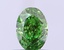 0.48 Ct. Fancy Vivid  Green Oval Lab Grown Diamond