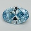 7.51 Ct. Fancy Vivid Blue Oval Lab Grown Diamond