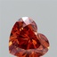 1.50 Ct. Fancy Vivid  Orange Heart Lab Grown Diamond