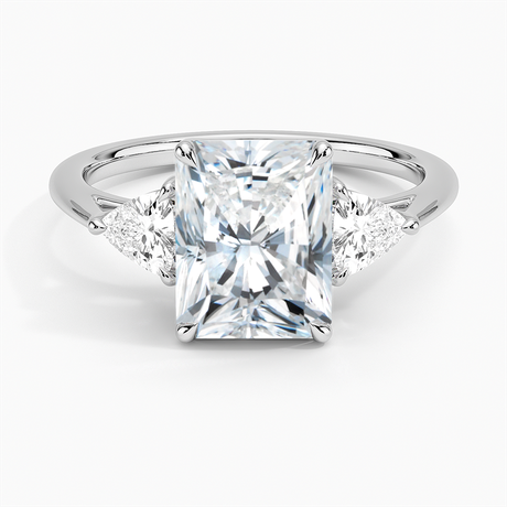 Luxe Trillion Three Stone Diamond Ring - Brilliant Earth