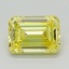0.96 Ct. Fancy Vivid Yellow Emerald Lab Grown Diamond