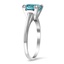 The Torey Ring, smalltop view on a hand