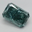 3.72 Ct. Fancy Vivid Bluish Green Radiant Lab Grown Diamond