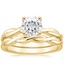 18KY Moissanite Twisted Vine Bridal Set, smalltop view
